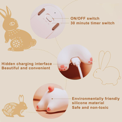 Cute LED Touch Sensor Rabbit Night Light