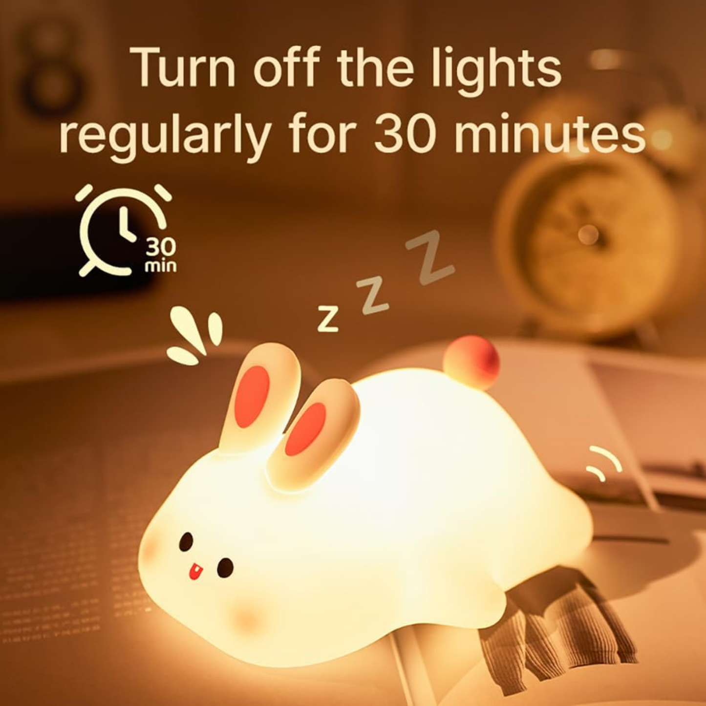 Cute LED Touch Sensor Rabbit Night Light